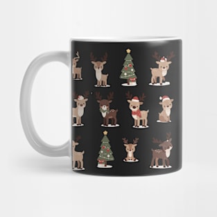 Cute Reindeer and Christmas Tree Mug